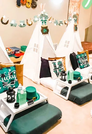 Pijamada de lujo con tema St Patrick's