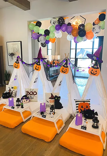 Pijamada de lujo con tema Halloween