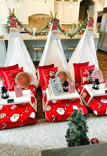 Pijamada de lujo con tema Christmas